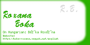 roxana boka business card